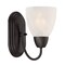 Designers Fountain Torino 5in 1-Light Oil Rubbed Bronze Transitional Indoor Wall Sconce with Alabaster Glass Shade 15005-1B-34 - alternate 1
